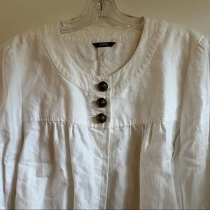 J.Crew Linen White Jacket